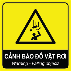 Biển cảnh b&aacute;o nguy hiểm đồ vật rơi - 3A Safety